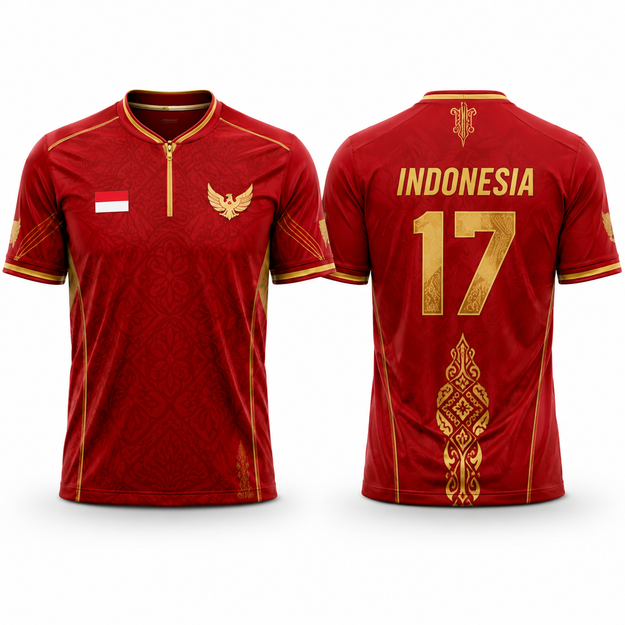 Nusantara Gold, jersey Agustusan tampak depan dan belakang
