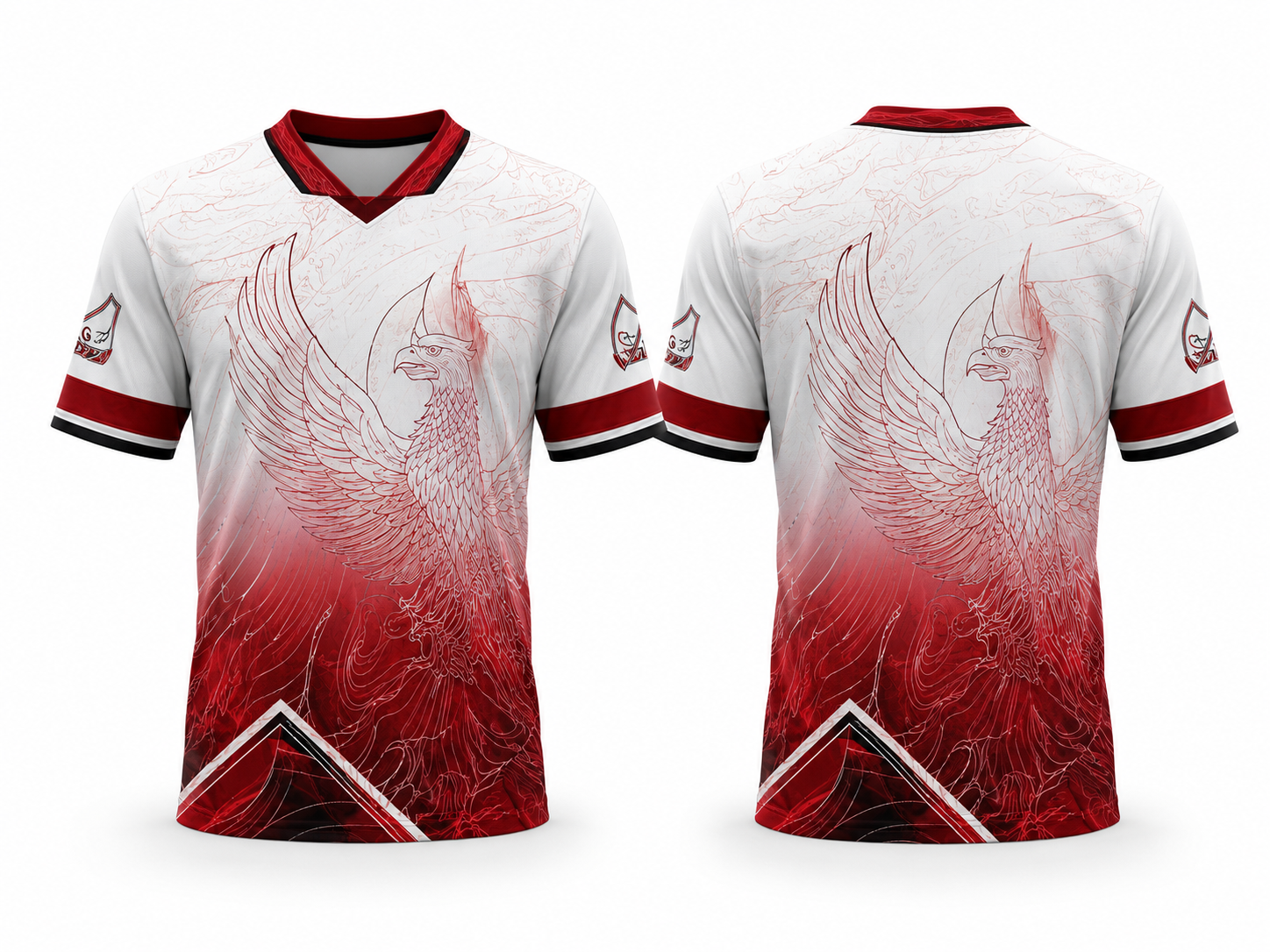 Garuda Line Art, jersey Agustusan tampak depan dan belakang